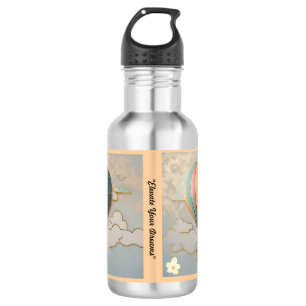 "Atmen und Stehen" Edelstahlflasche