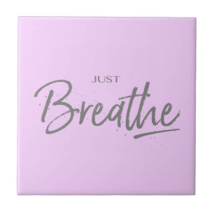 Atmen, Yoga, Zen-Zitat Fliese
