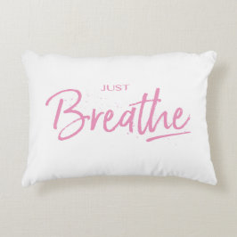 Atmen, Yoga, Zen-Zitat Zierkissen