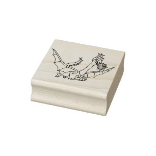 atmenfeuer des Fliegendrachen Gummistempel