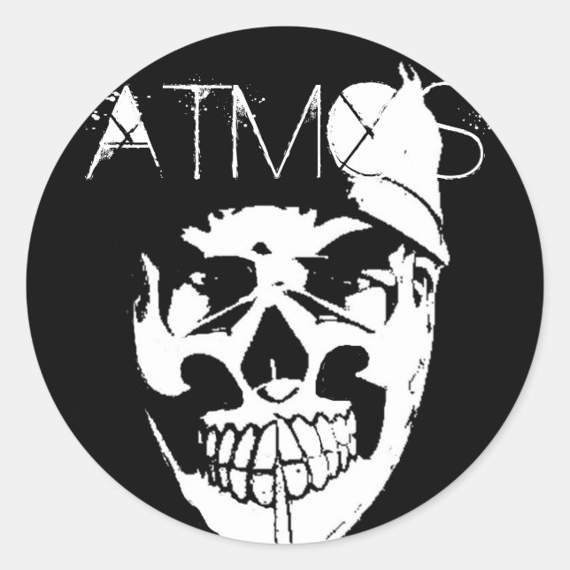 ATMOS-STICKER RUNDER AUFKLEBER (Vorderseite)