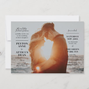Atmosphäre Moderne Foto Hochzeitseinladung Ankündigung
