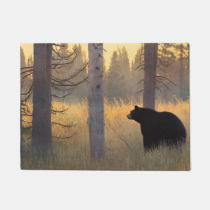 Atmosphärischer Schwarzbär Fußmatte