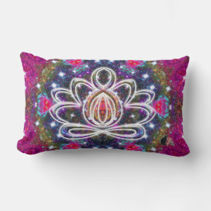 Atmosphärischer Zen Lotus Lendenkissen