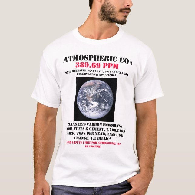 Atmosphärisches CO2 T-Shirt (Vorderseite)