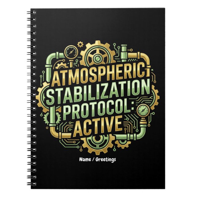 Atmosphärisches Stabilisierungsprotokoll aktiv  Notizblock (Vorderseite)