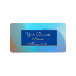 Atmospheric Aqua Blue Burnt Orange Address Label Adressaufkleber