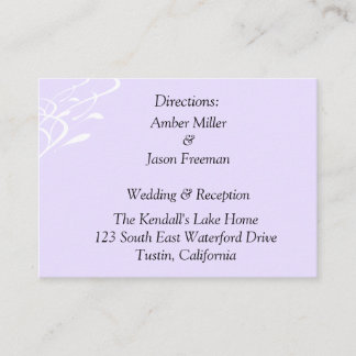 Atmungslose Lavendel-Richtungskarten Begleitkarte