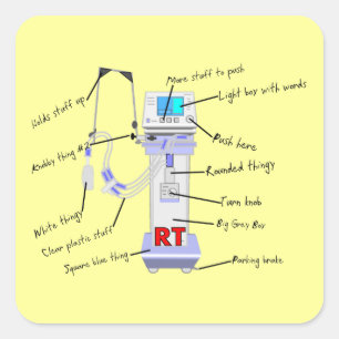 Atmungstherapeut-Geschenke Quadratischer Aufkleber
