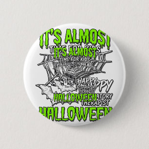 Atmungstherapeut Halloween Spinnennetz Design_ Button