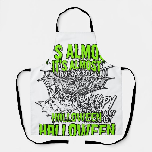 Atmungstherapeut Halloween Spinnennetz Design_ Schürze (Vorderseite)