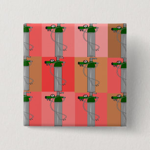 Atmungstherapeut-Rosa Popart Geschenke Button