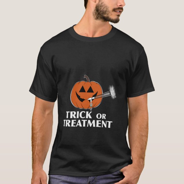 Atmungstherapeut Trick oder Treatment Pumpkin H T-Shirt (Vorderseite)