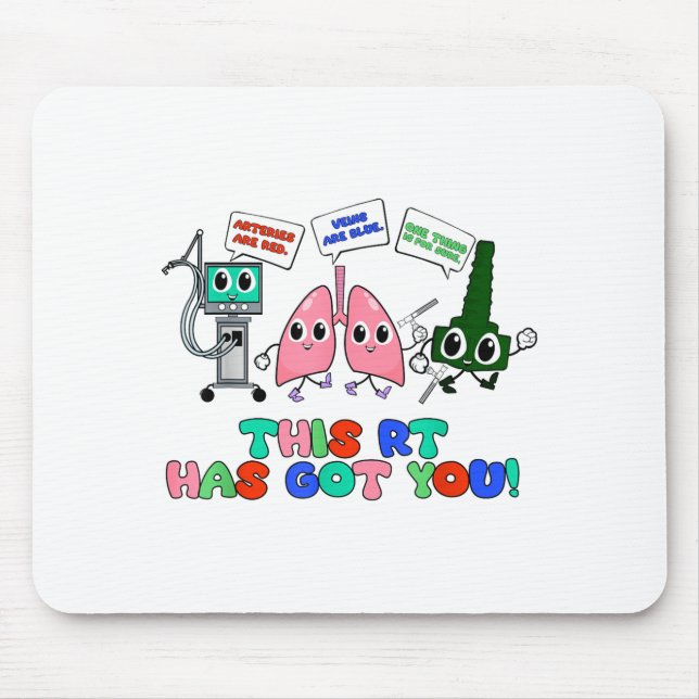 Atmungstherapeut Valentinstag Design Lunge  Mousepad (Vorne)