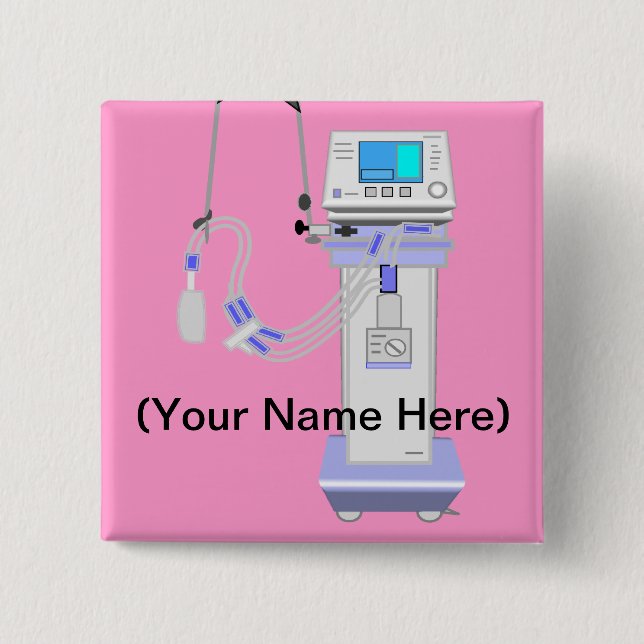Atmungstherapeut-Ventilator-Entwurf Button (Vorderseite)