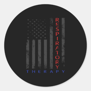 Atmungstherapie für Männer - patriotische amerikan Runder Aufkleber