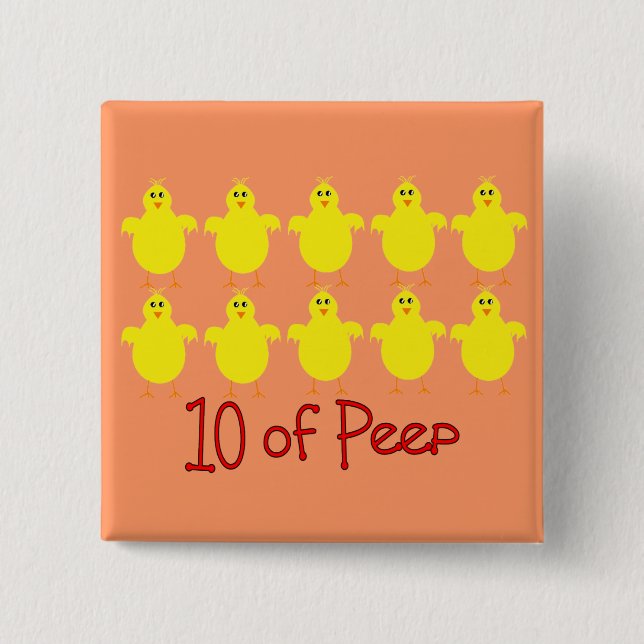 Atmungstherapie-Geschenke "10 des BLICKS" lustig Button (Vorderseite)