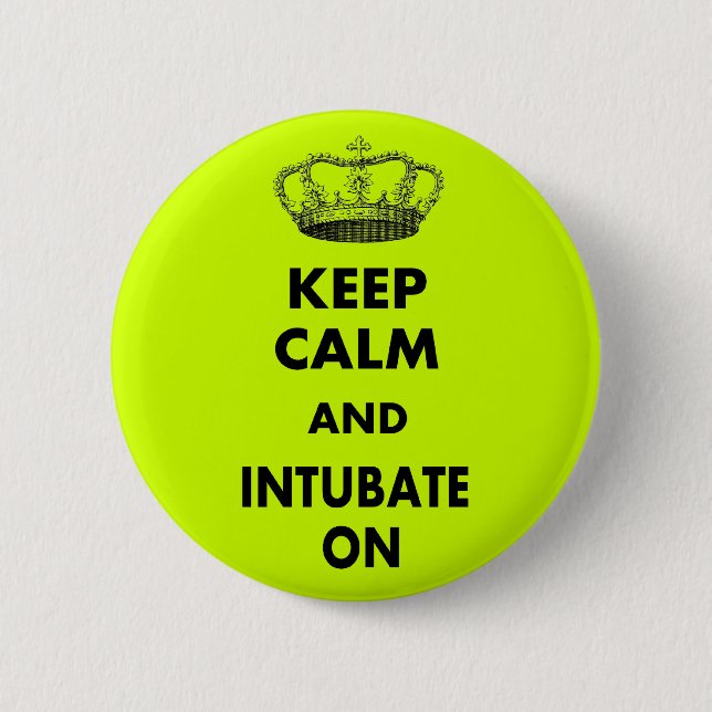Atmungstherapie-Geschenke "behalten Ruhe und… " Button (Vorderseite)