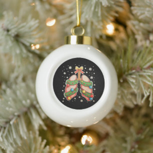 Atmungstherapie Lungen-Weihnachtsbaum-Therapeut Keramik Kugel-Ornament