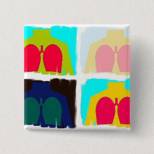 Atmungstherapie-Röntgenstrahl-Lunge-Knopf Button