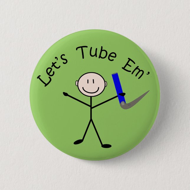 Atmungstherapie-Stock-Person "ließ uns Rohr-EM " Button (Vorderseite)