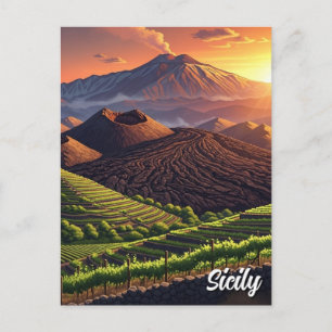 Ätna Sizilien Italien Postkarte