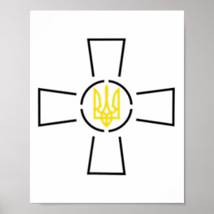 Ato Cross Tryzub Ukraine Wolodymyr Selenskyj  Poster