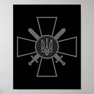 Ato Kreuz Tryzub Ukraine Wolodymyr Selenskyj Präsi Poster