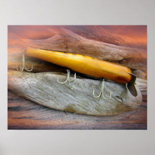 Atom A40 Vintage Salzwasserfischerei Poster