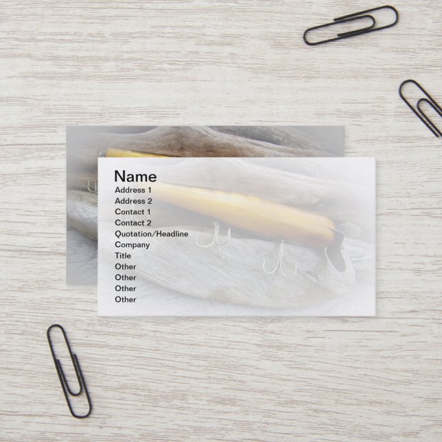 Atom A40 Vintage Salzwasserfischerei Visitenkarte (Vorderseite/Rückseite Beispiel)