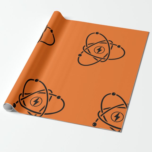 Atom Energy Icon Wrapping Paper Geschenkpapier (Ungerollt)