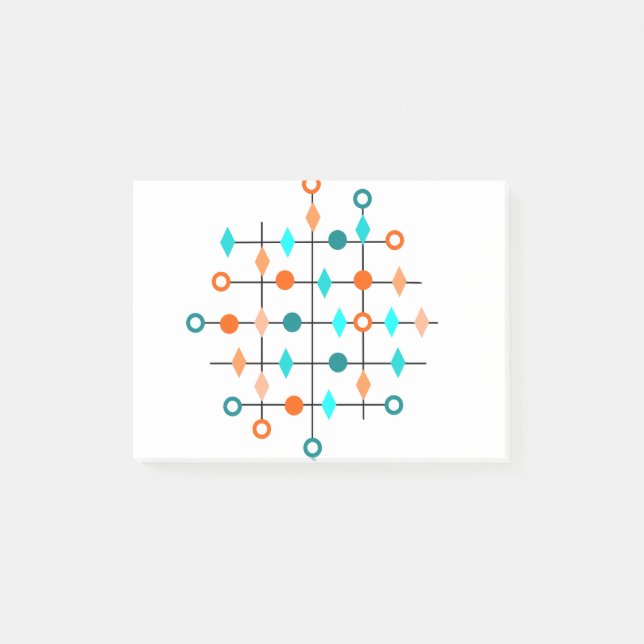 Atom Grid Post-it Klebezettel (Vorderseite)
