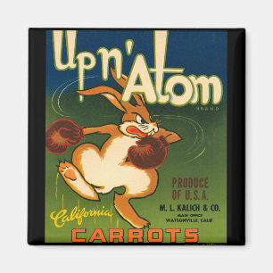 Atom-Karotten-Kisten-Aufkleber-Magnet KRW Vintager Magnet