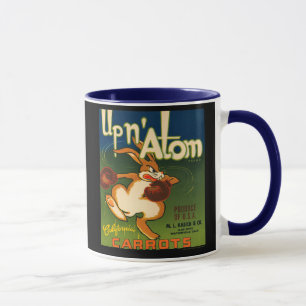Atom-Karotten-Kisten-Aufkleber-Tasse KRW Vintage Tasse