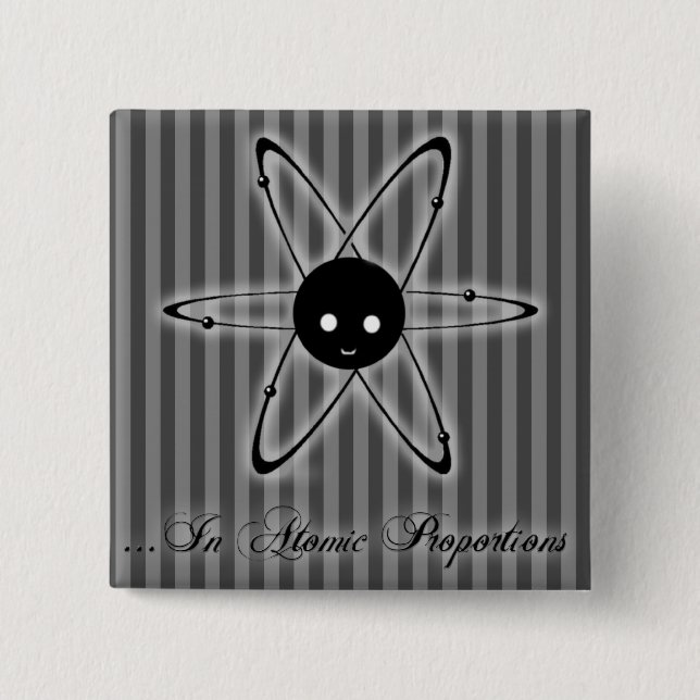 Atom-Logo-Quadrat-Knopf Button (Vorderseite)