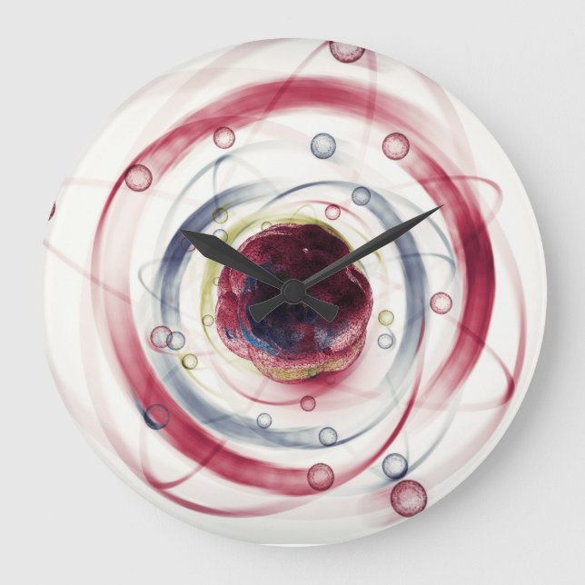 Atom-Partikel-Uhr Große Wanduhr (Vorderseite)