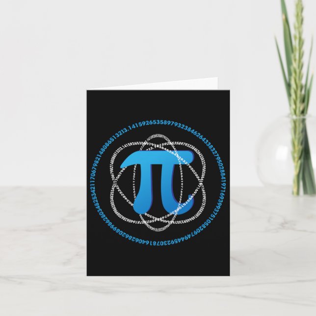 Atom Pi Day Math Science Lover Geschenk Karte (Vorderseite)