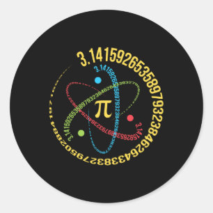 Atom Pi Math Science Stem Gifts 3,14 Pi Day Runder Aufkleber