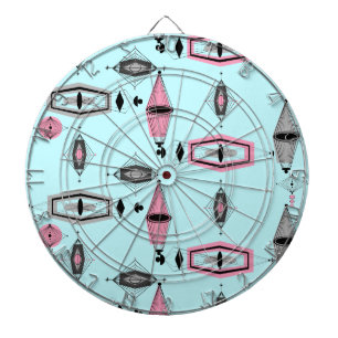Atom-Pink- und Grau-Muster-Dartscheibe Dartscheibe