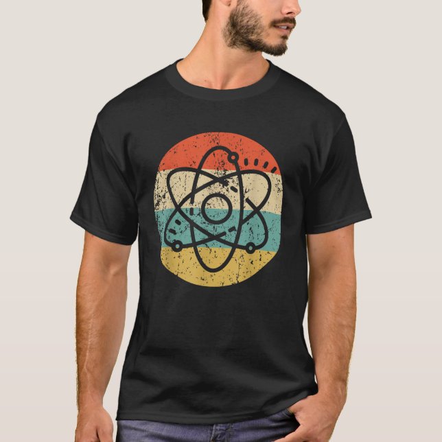 Atom Retro Style Wissenschaft T-Shirt (Vorderseite)