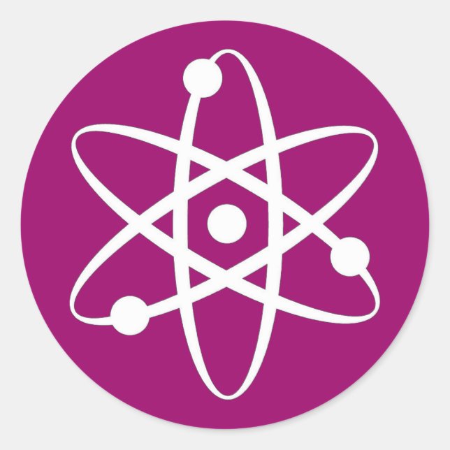Atom Runder Aufkleber (Vorderseite)