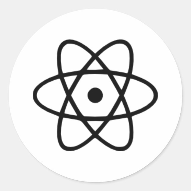 Atom Runder Aufkleber (Vorderseite)