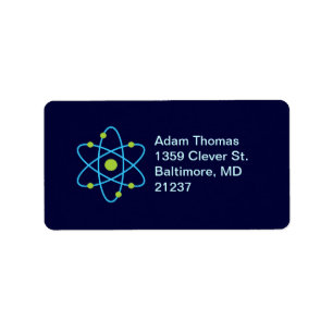 Atom Science Adressaufkleber