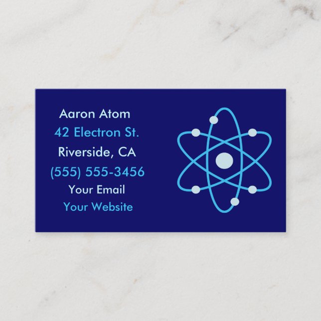 Atom Science Business Cards Visitenkarte (Vorderseite)
