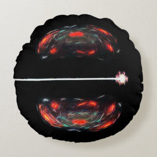 Atom spalten rundes kissen