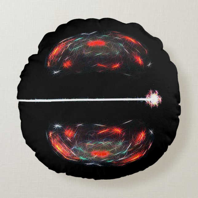 Atom spalten rundes kissen (Vorderseite)