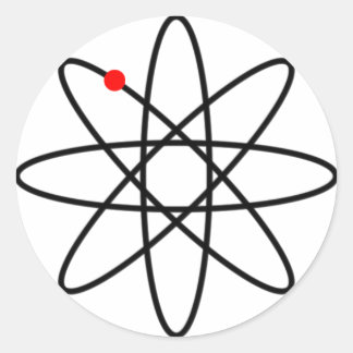 Atom-Symbol durch Zizudesign Runder Aufkleber