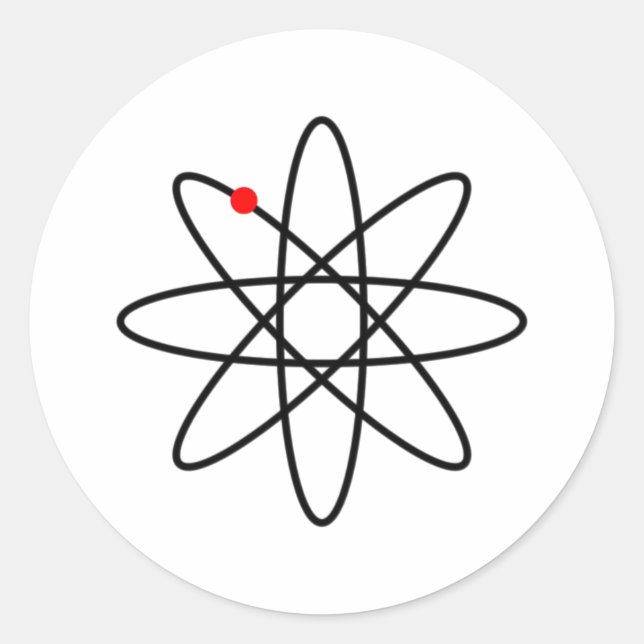 Atom-Symbol durch Zizudesign Runder Aufkleber (Vorderseite)