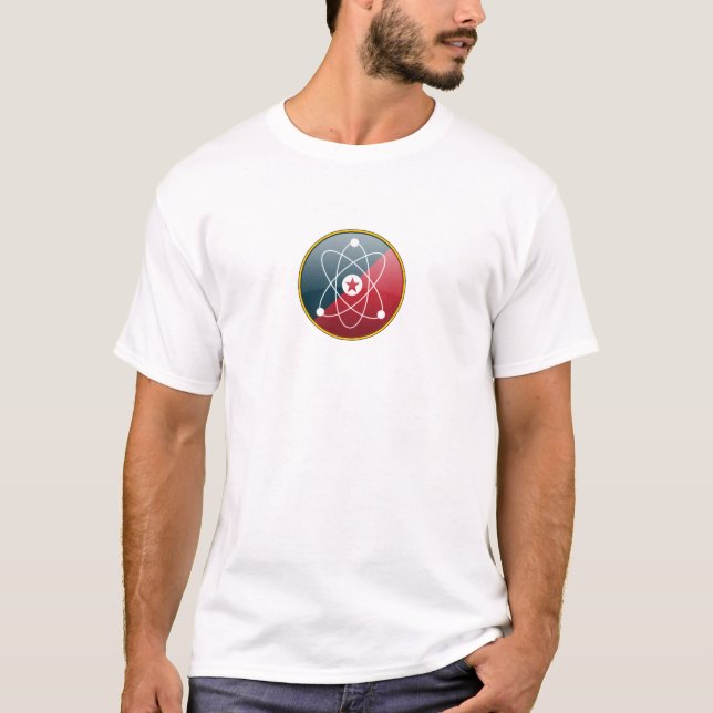 Atom-Symbol (weiß) T-Shirt (Vorderseite)