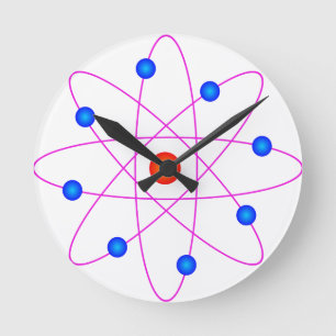 Atom Vector Clipart Runde Wanduhr